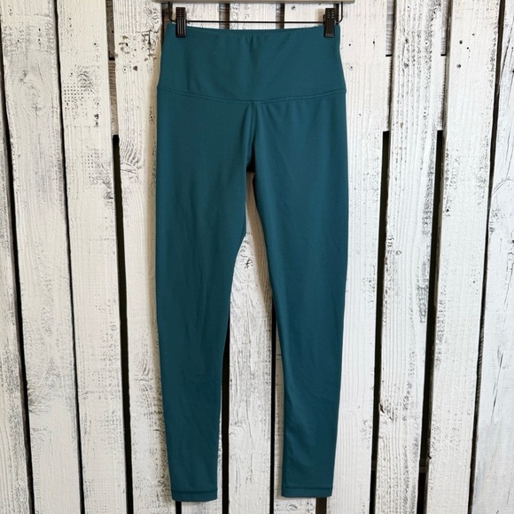 YOGALICIOUS Athletic Leggings Women’s Size Small Full length Teal Turquoise Soft - Picture 1 of 7